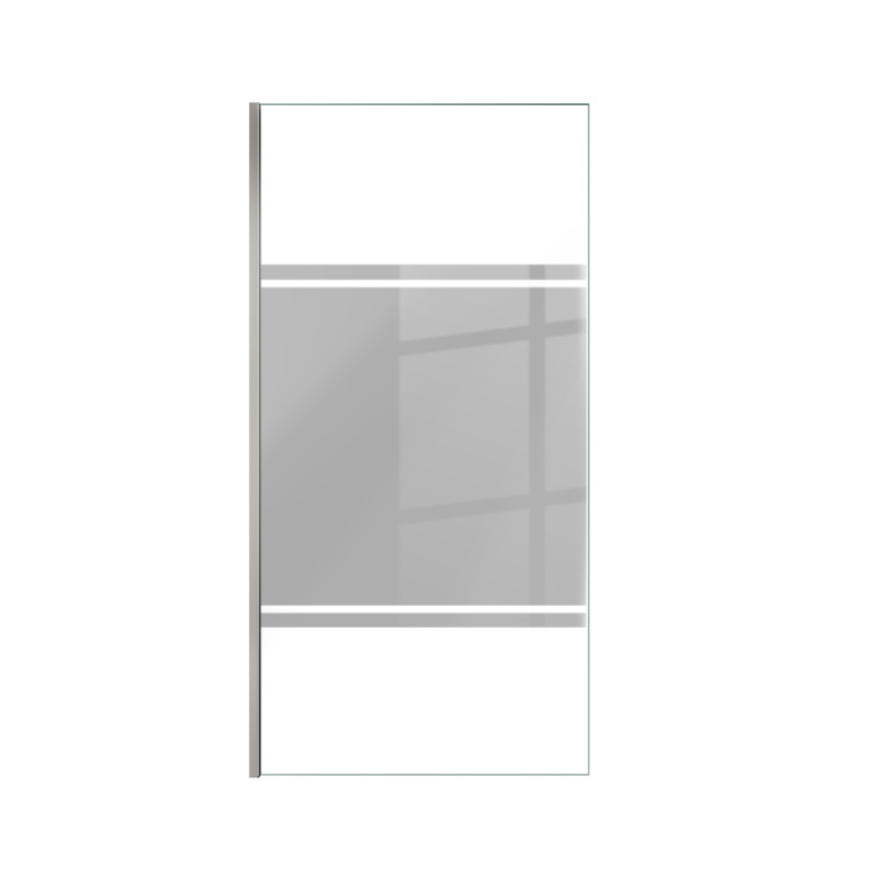Paroi de douche Parma 2 miroir chrome 100 x 200 cm AURLANE