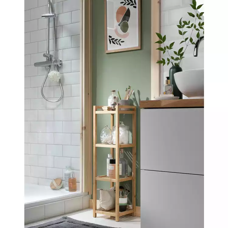 Habitat 4 Shelf Bamboo Storage Caddy - Bamboo