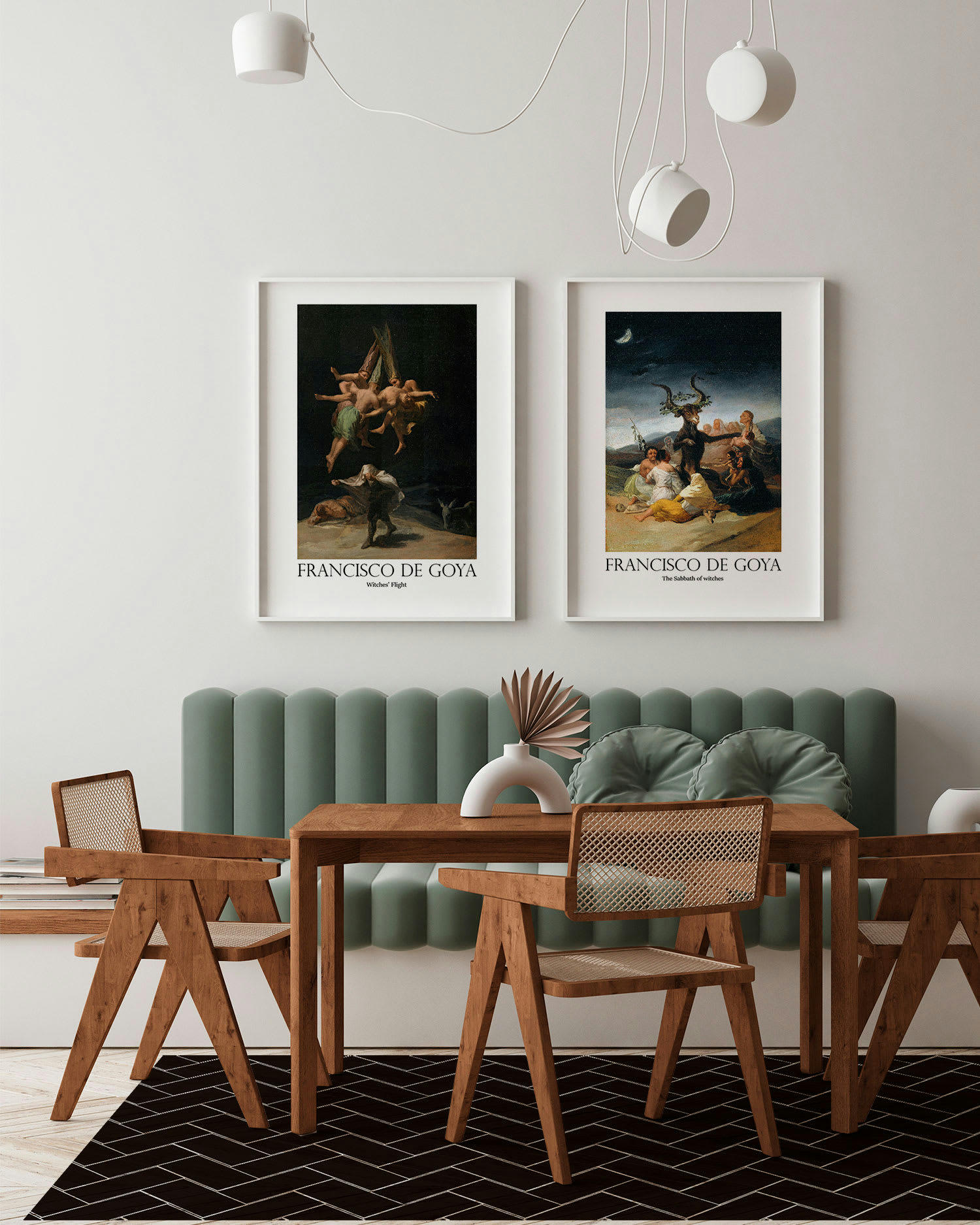 ALFOMBRAS MINIMALISTAS 2 - Tapis vinyle mosaïque de briques noires 80x250cm