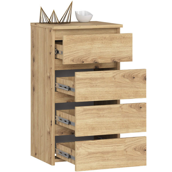 Komoda AKORD CL4 Dąb Artisan 40cm 4 szuflady 40x35x74cm