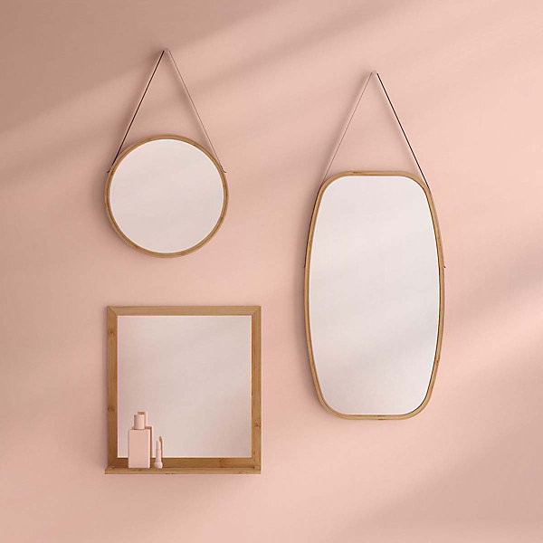 Miroir ovale lanière cuir 77x43cm - 5Five