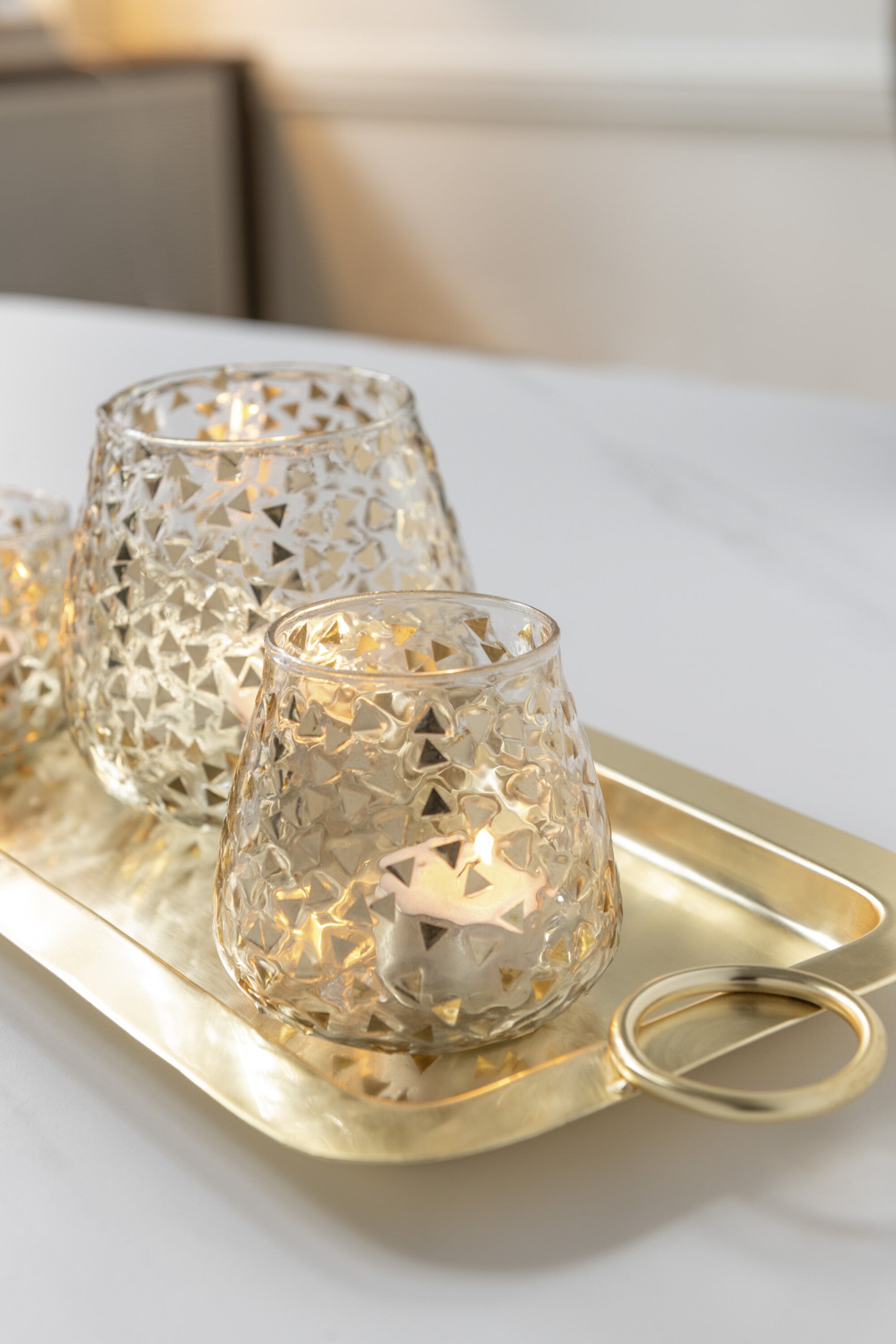 J-Line plateau Mile - dienblad - metaal - goud - large