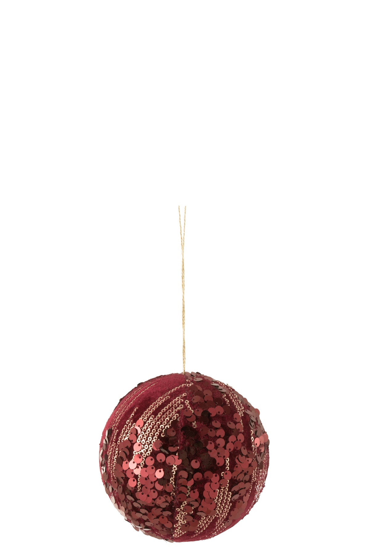 J-Line hanger Bal Pailletten - textiel - burgundy - large - 2 stuks