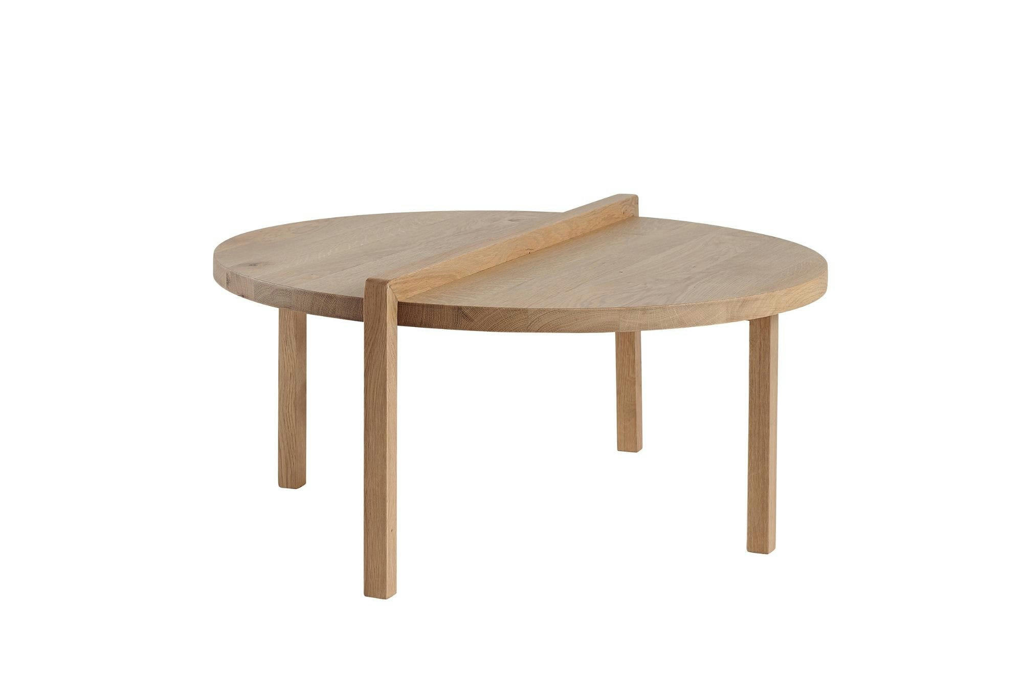 ALICE - Table basse ronde scandinave en bois massif D71