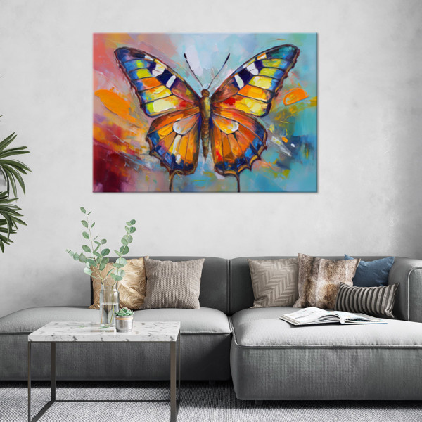 Feeby Obraz na płótnie, Kolorowy Motyl 60x40