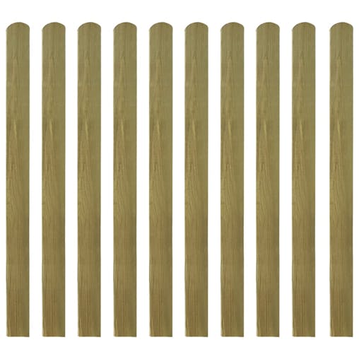 NNEVL Impregnated Fence Slats 10 pcs Wood 120 cm