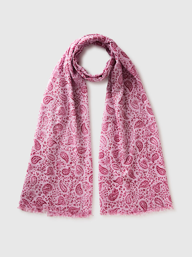 Patterned viscose scarf