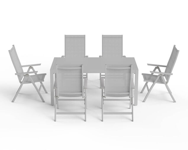 Frankie-Jette 7 Piece Dining Setting - Bone