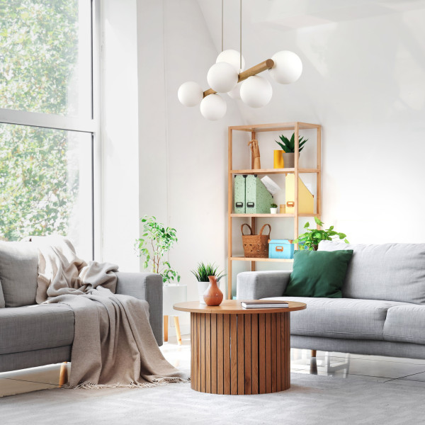 Tk Lighting Lampa Wisząca Estera Wood 7 źródeł światła