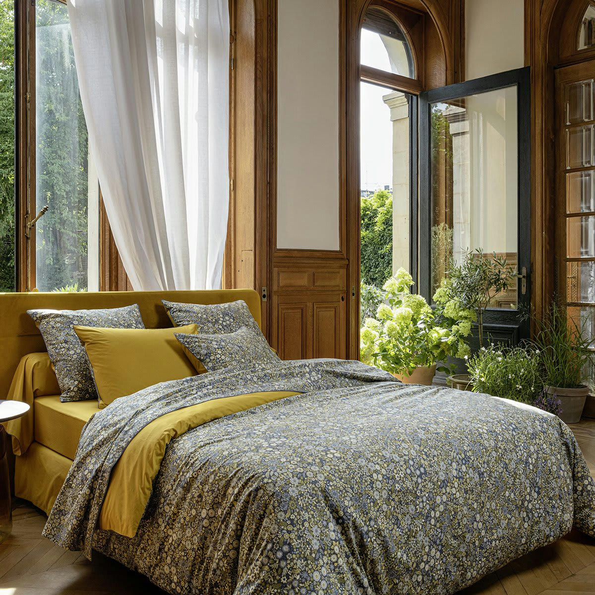 AUJOURD'HUI - Housse de couette percale bleu foncé 200x200 cm