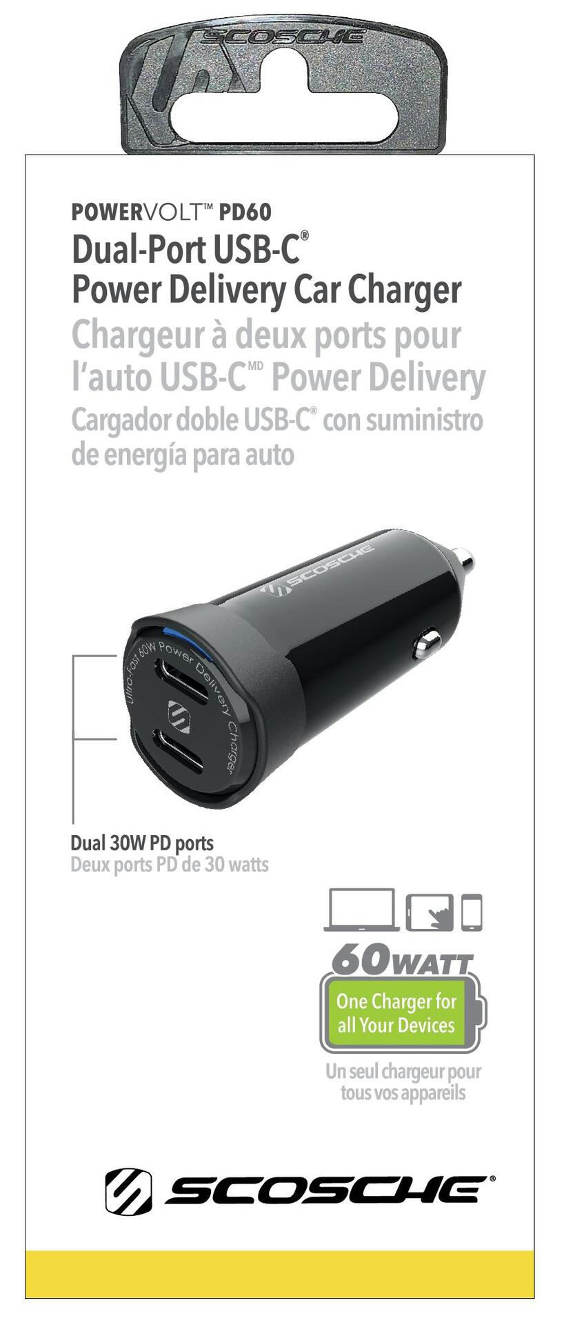 Scosche Dual 30 Watt Car Charger