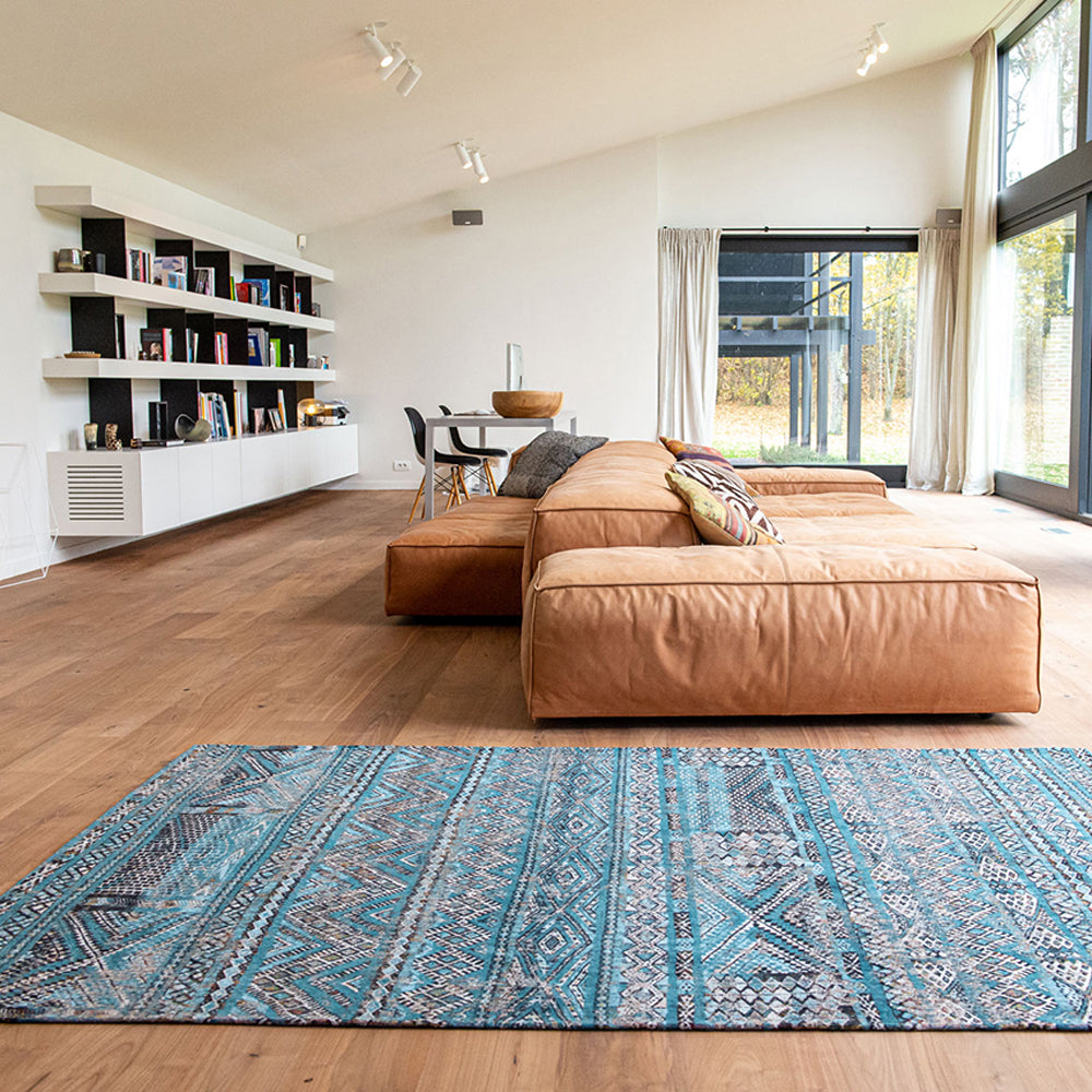 Louis de Poortere Kilim Vloerkleed 200 x 280 cm - Zemmuri Blue