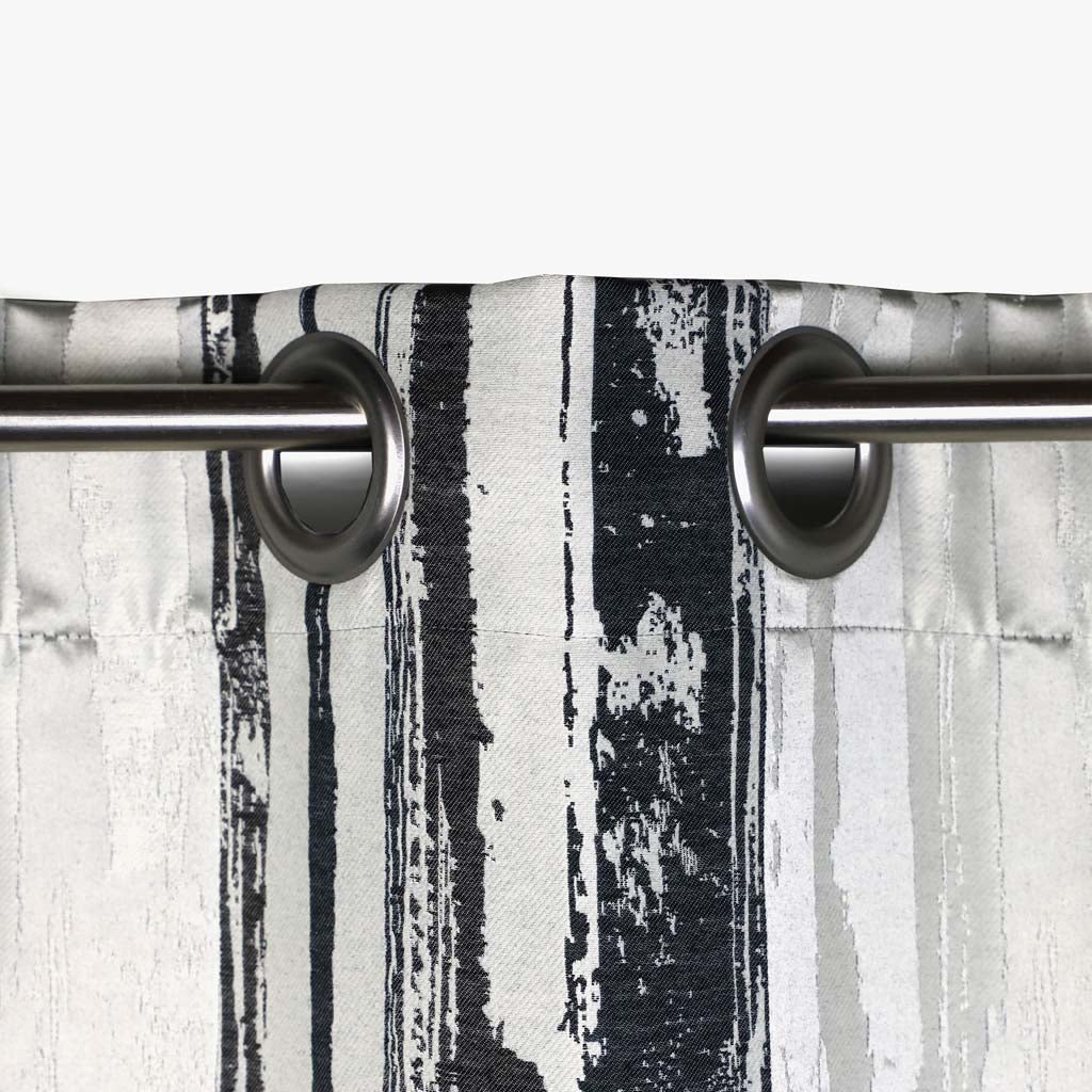 Cortinado Abstrato Preto e Cinza LAKI