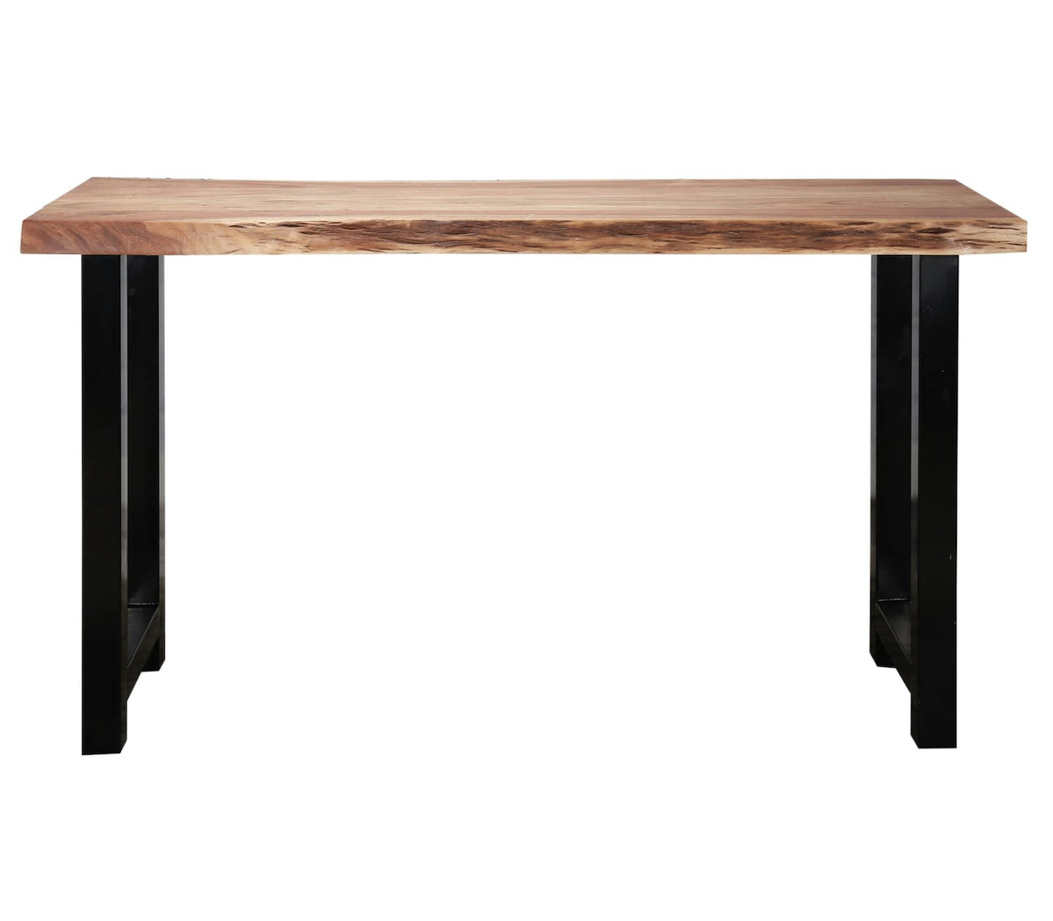 AUSTIN - Table haute de repas bois et acier L150
