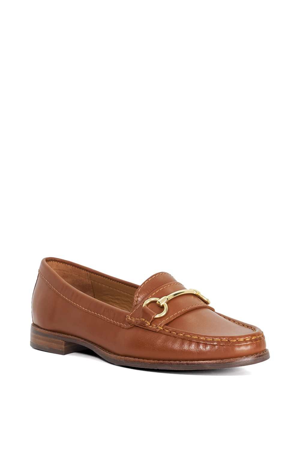 Dune London Wide Fit 'Glenny' Leather Loafers