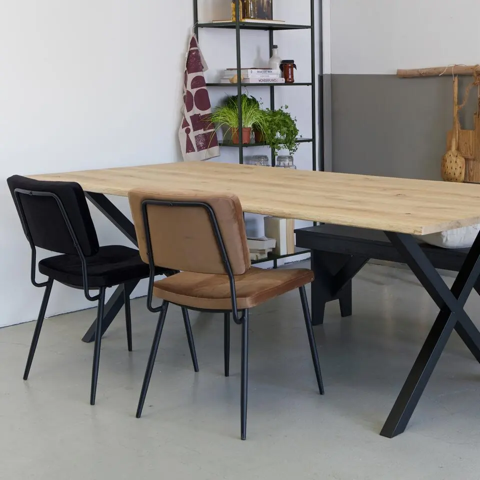 WOOOD Tablo X-Poot 1 Stuks - Metaal - Zwart - 72x79x10