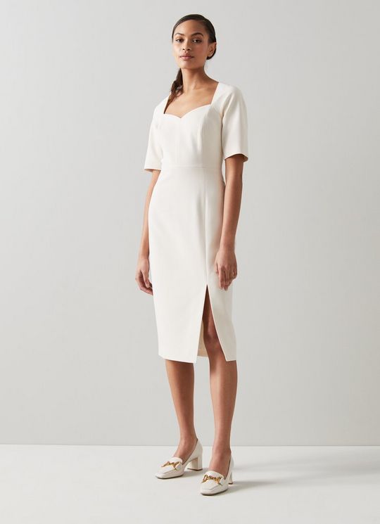 Lux Cream Crepe Shift Dress