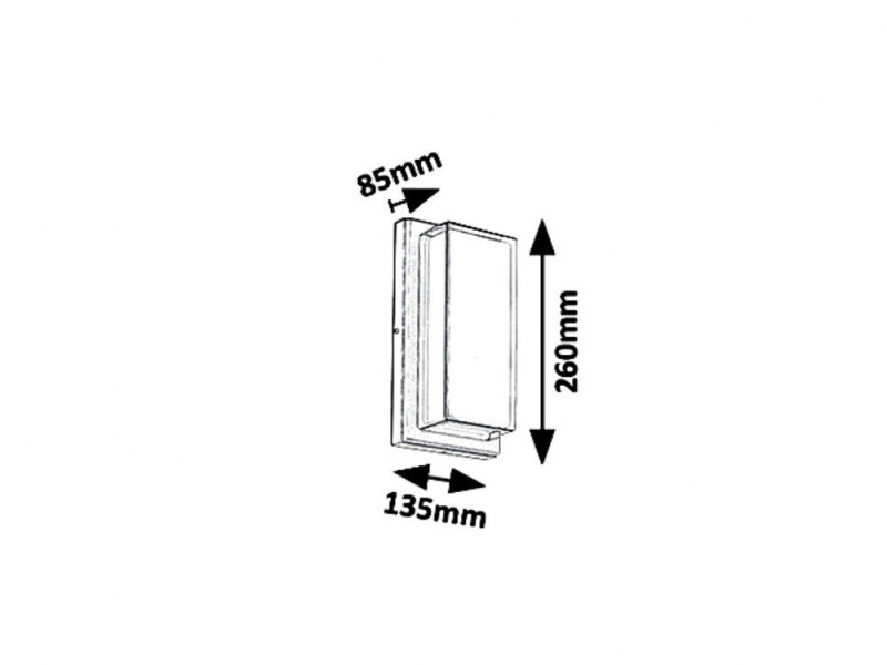 Kinkiet zewnętrzny Andorraczarno-biały LED 1x12W 680lm IP54 Rabalux