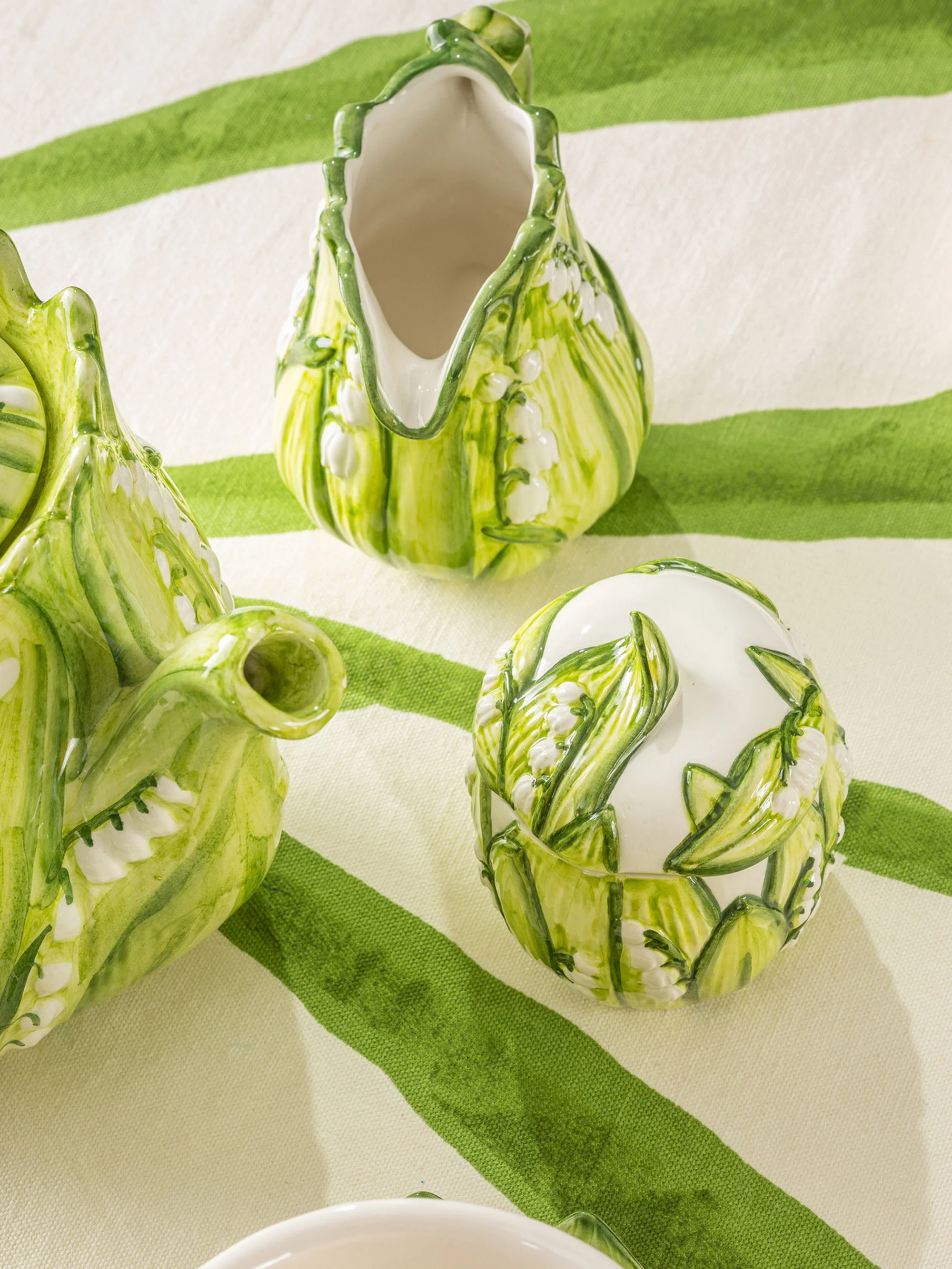 Handbemalter Milchkännchen Lily of the Valley