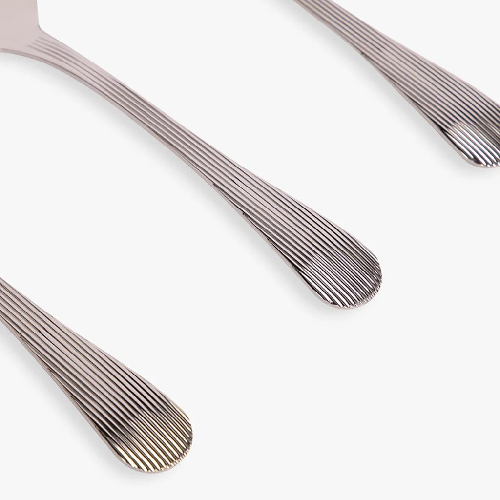 Conjunto 4 Colheres de Café em Aço Inox Prateado GROOVY