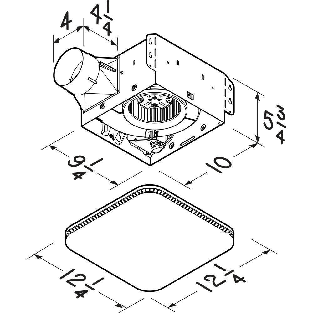 Broan 80 CFM Energy Star 0.7 Sone Bath Fan, HVI-2100 Certified, White