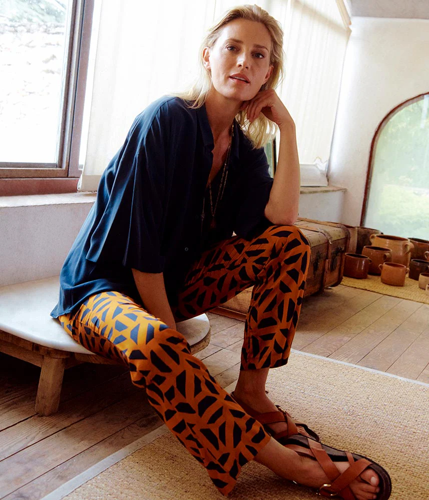 Pantalon fluide imprimé PAOLA/84027/540