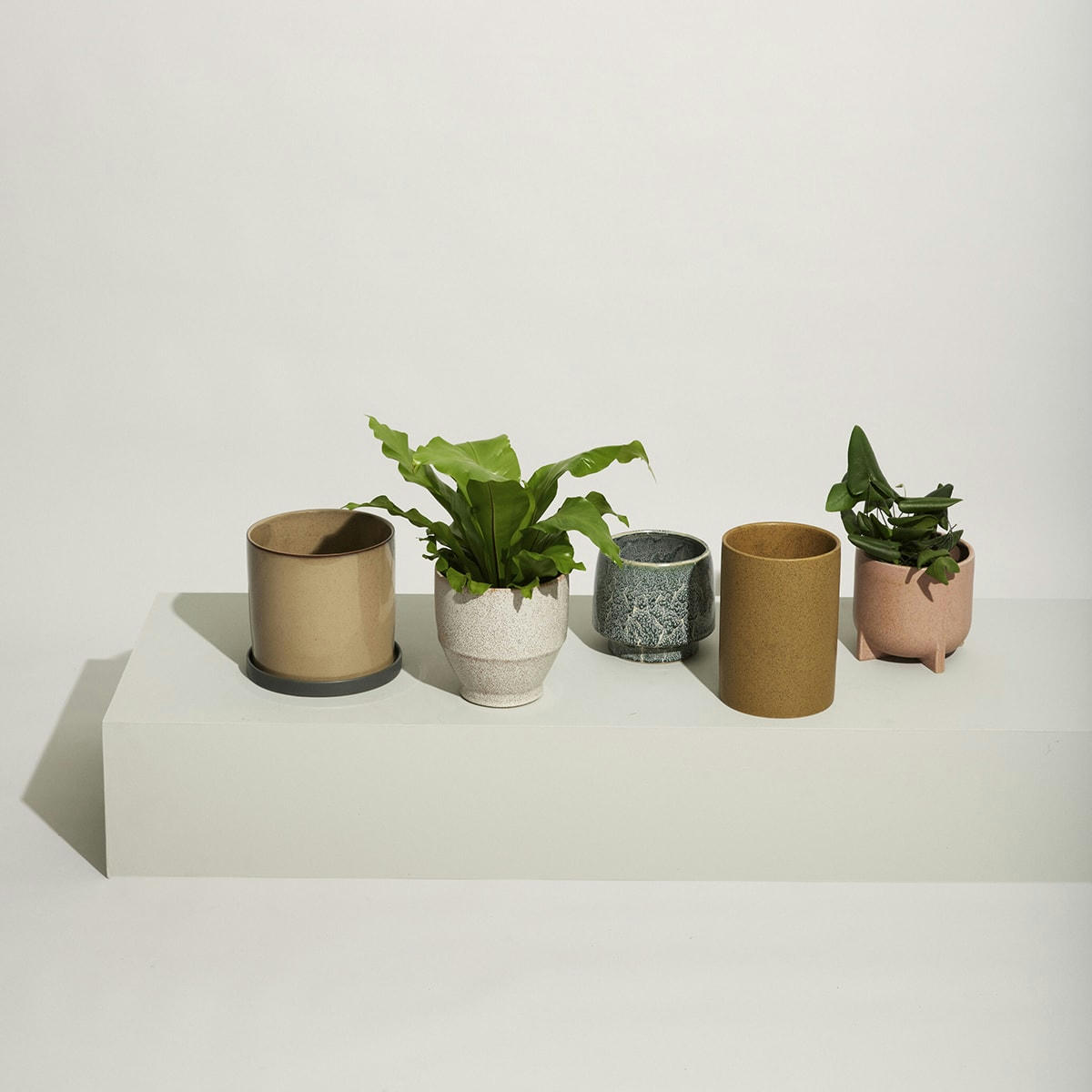 EDNA - Pots en céramique marron (set de 2)