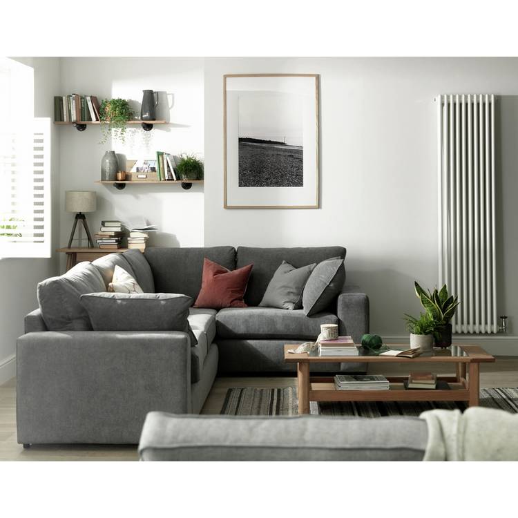 Habitat Elmdon Fabric Right Hand Corner Sofa - Grey