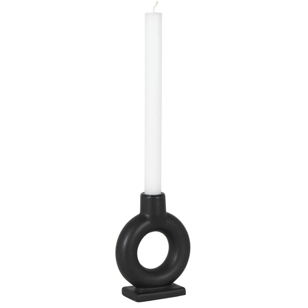 Zurich - Bougeoir en céramique noire