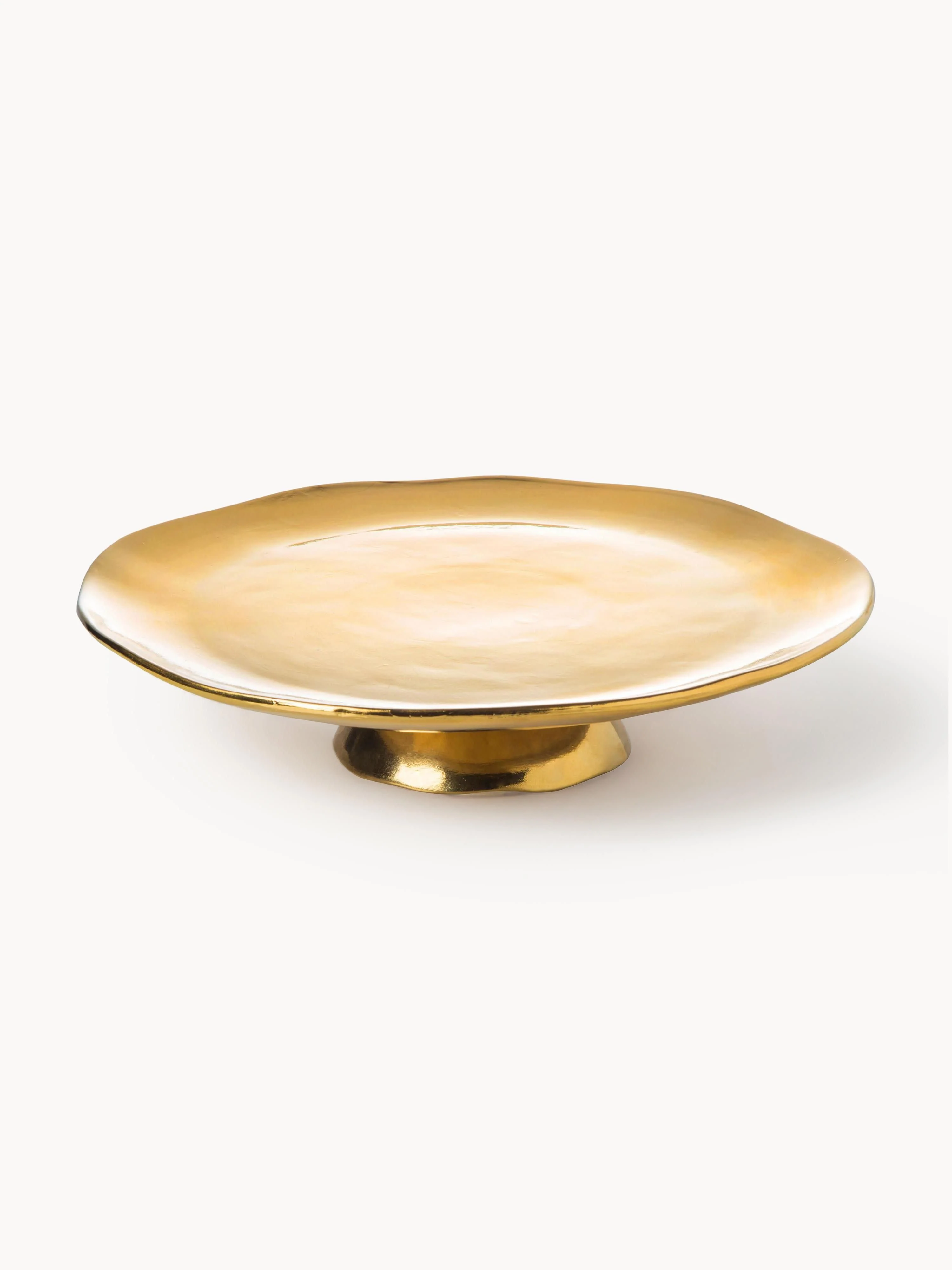 Porzellan-Tortenplatte Gold Irregular Edge