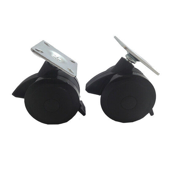 Lot de 2 roulettes avec freins Spirit (boutons façade)