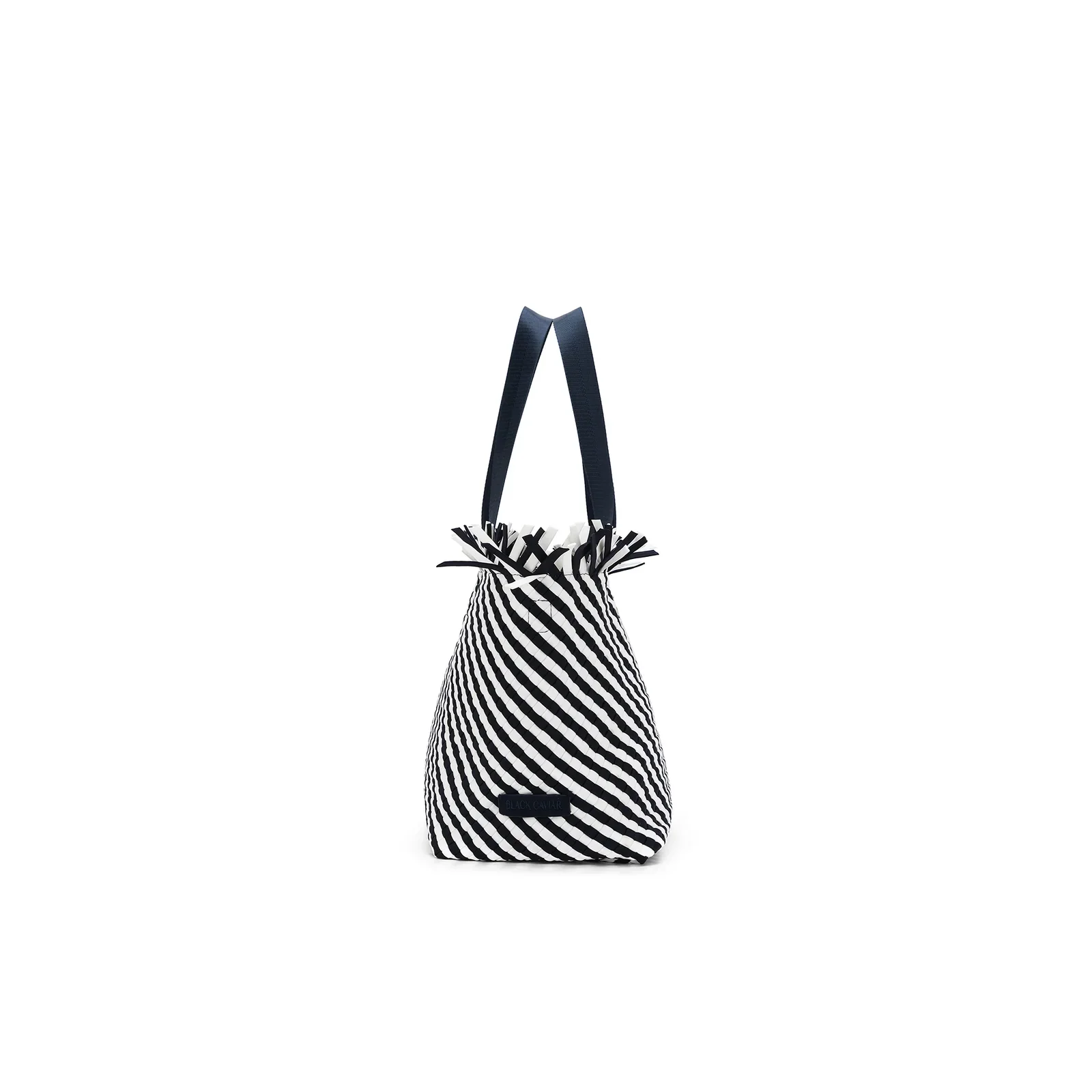 Bahama Navy Large 2 Piece Woven Tote Bag by Black Caviar