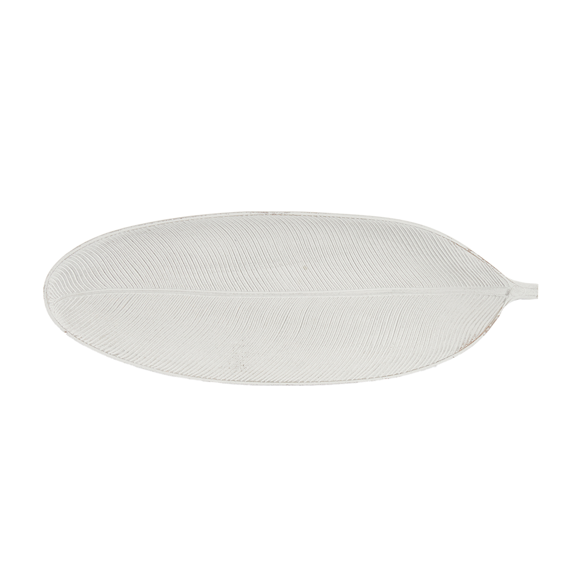 Centro de mesa em forma de folha branco