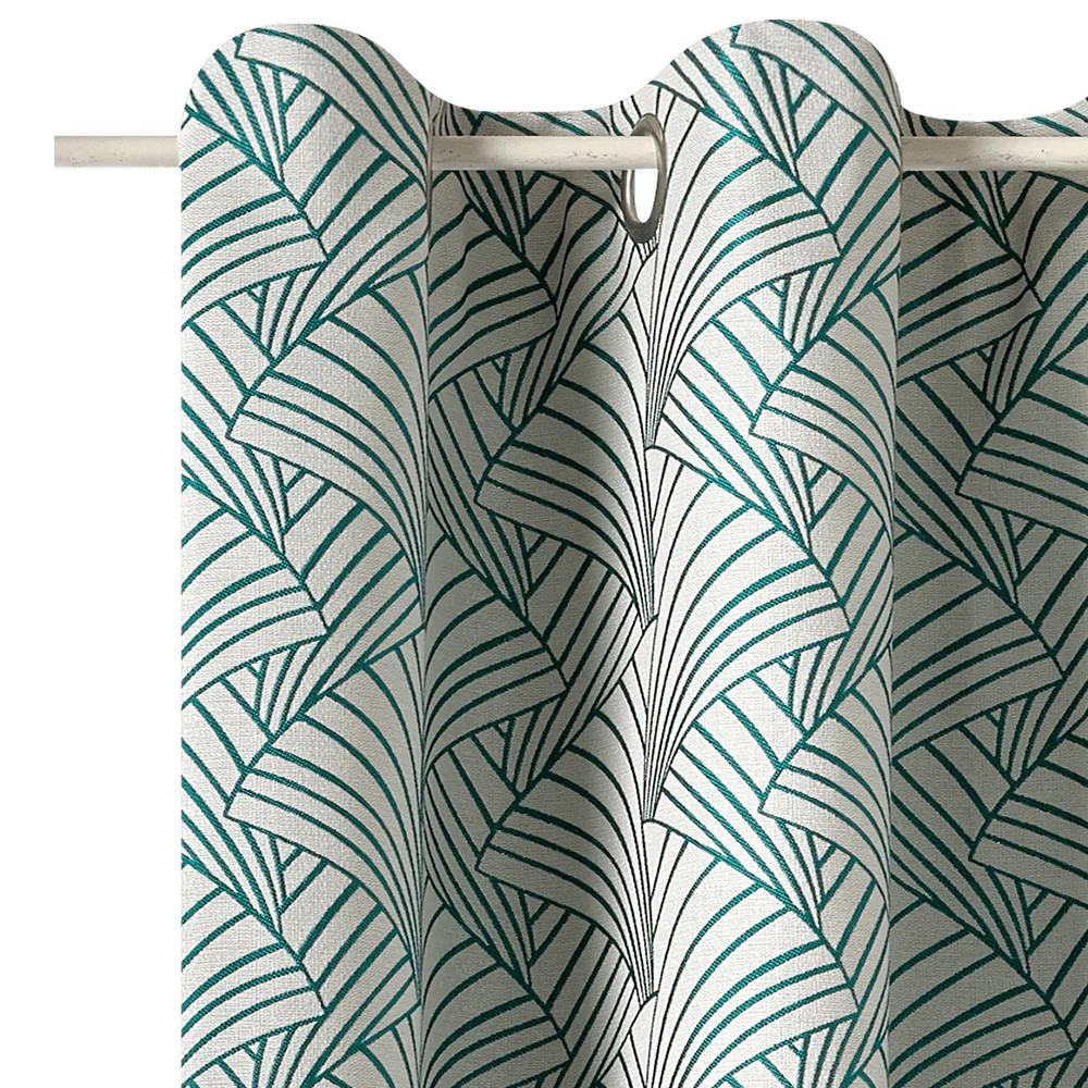 Rideau ARDECCO coloris vert émeraude 135 x 250 cm