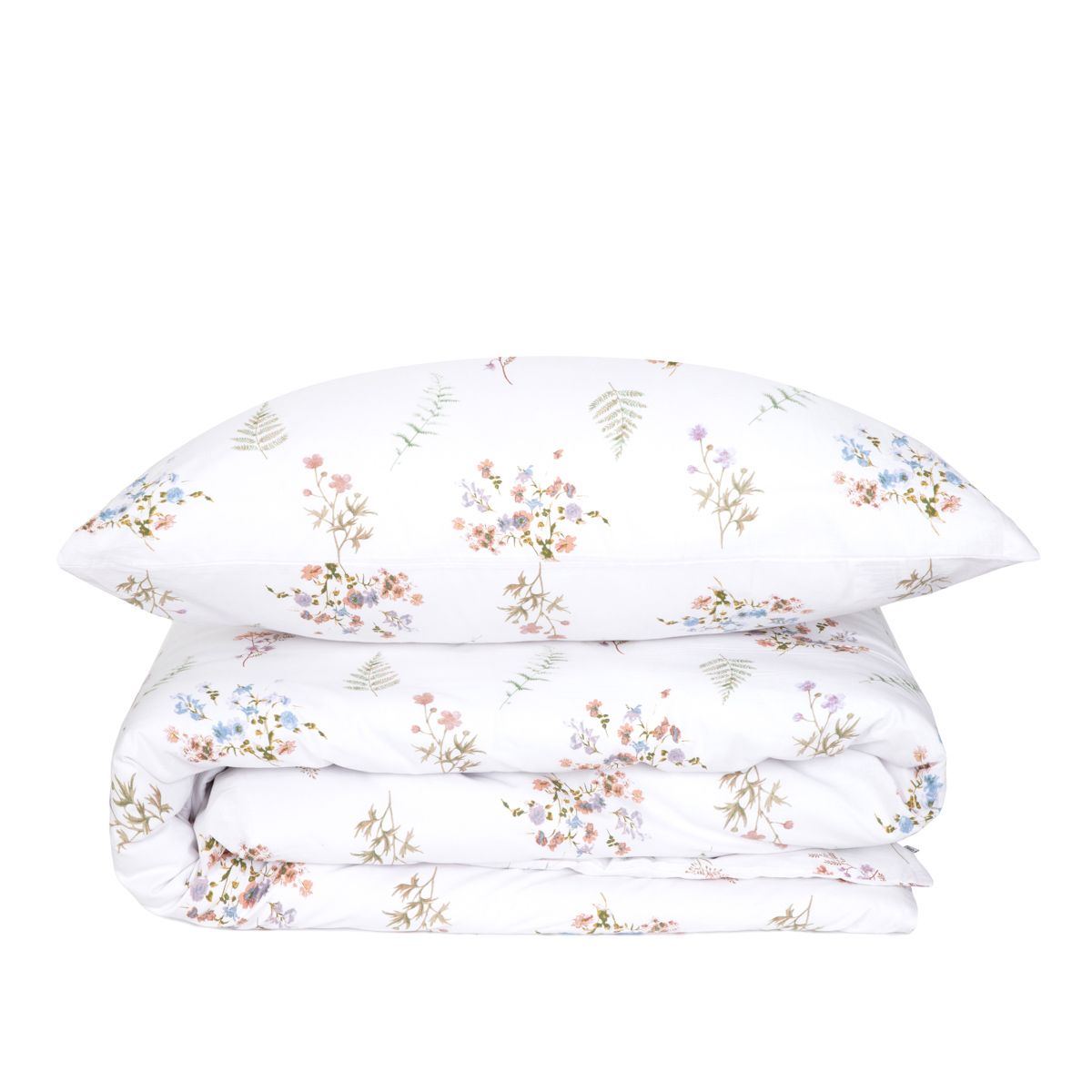Pościel FERN bawełniana w kwiaty 160x200   2*70x80 cm