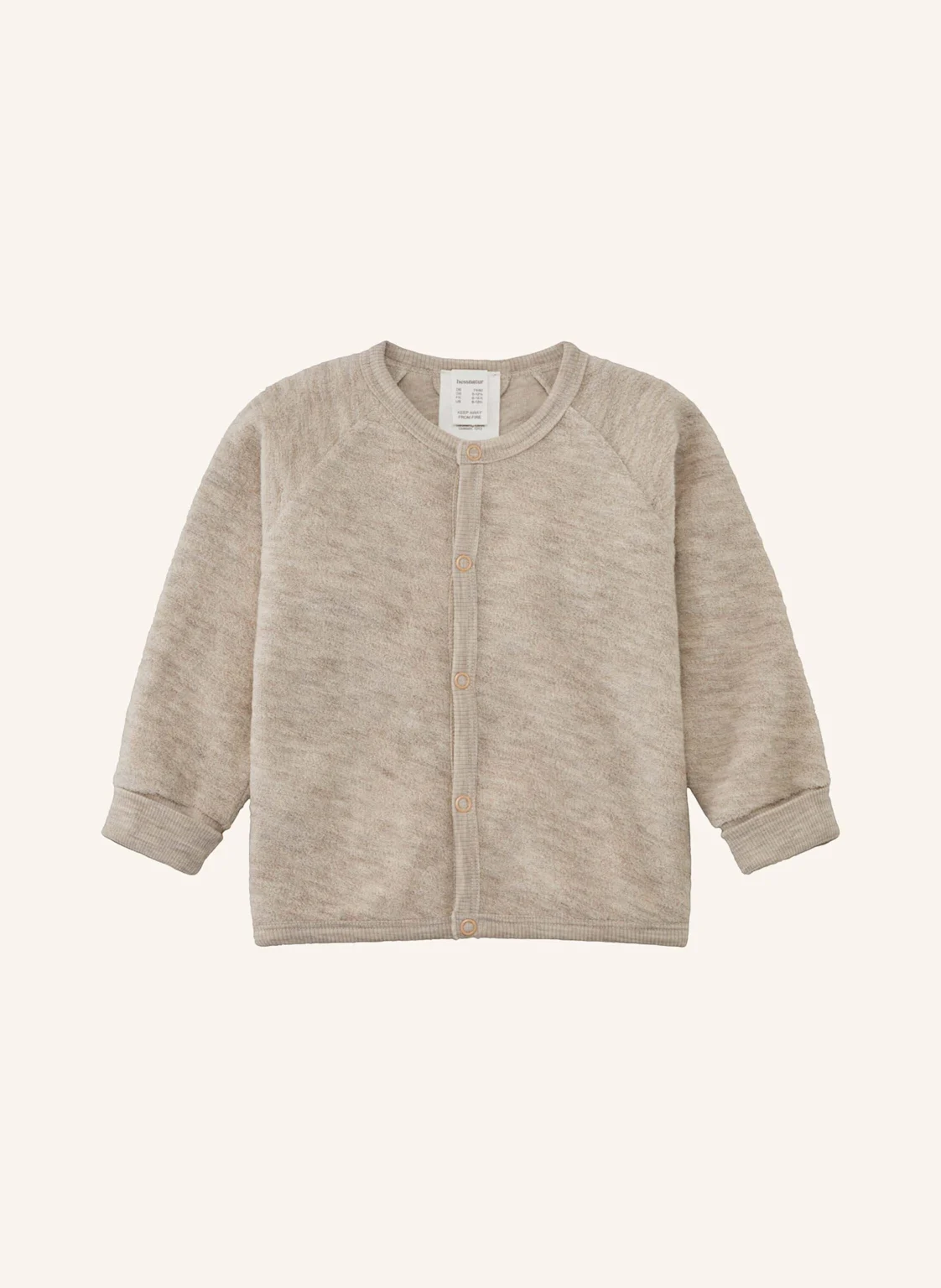 hessnatur hessnatur Wollfrottee Jacke aus reiner Bio-Merinowolle