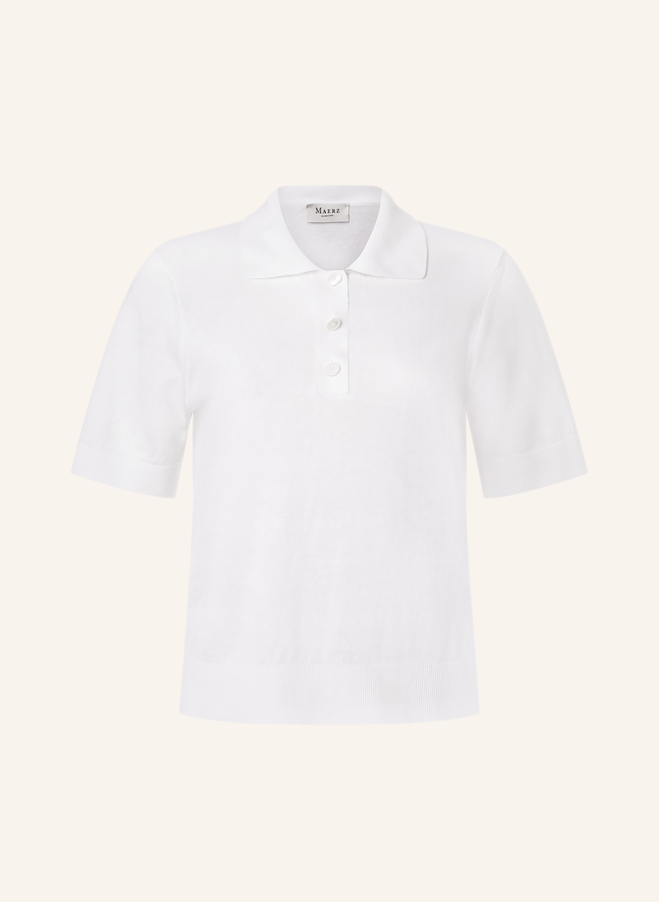 MAERZ MUENCHEN Strick-Poloshirt mit Leinen