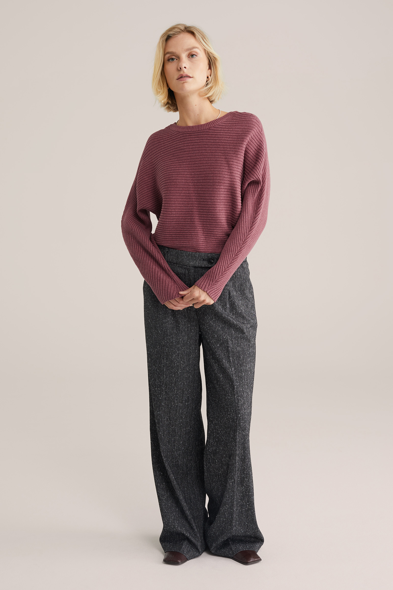 Dames sweater met structuur