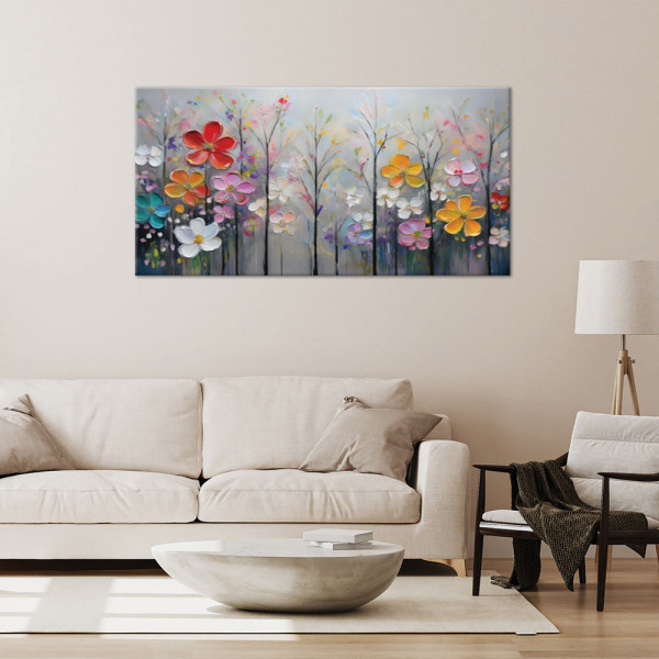 Feeby Obraz na płótnie, Kwiaty Drzewa Kolorowe Natura 80x40