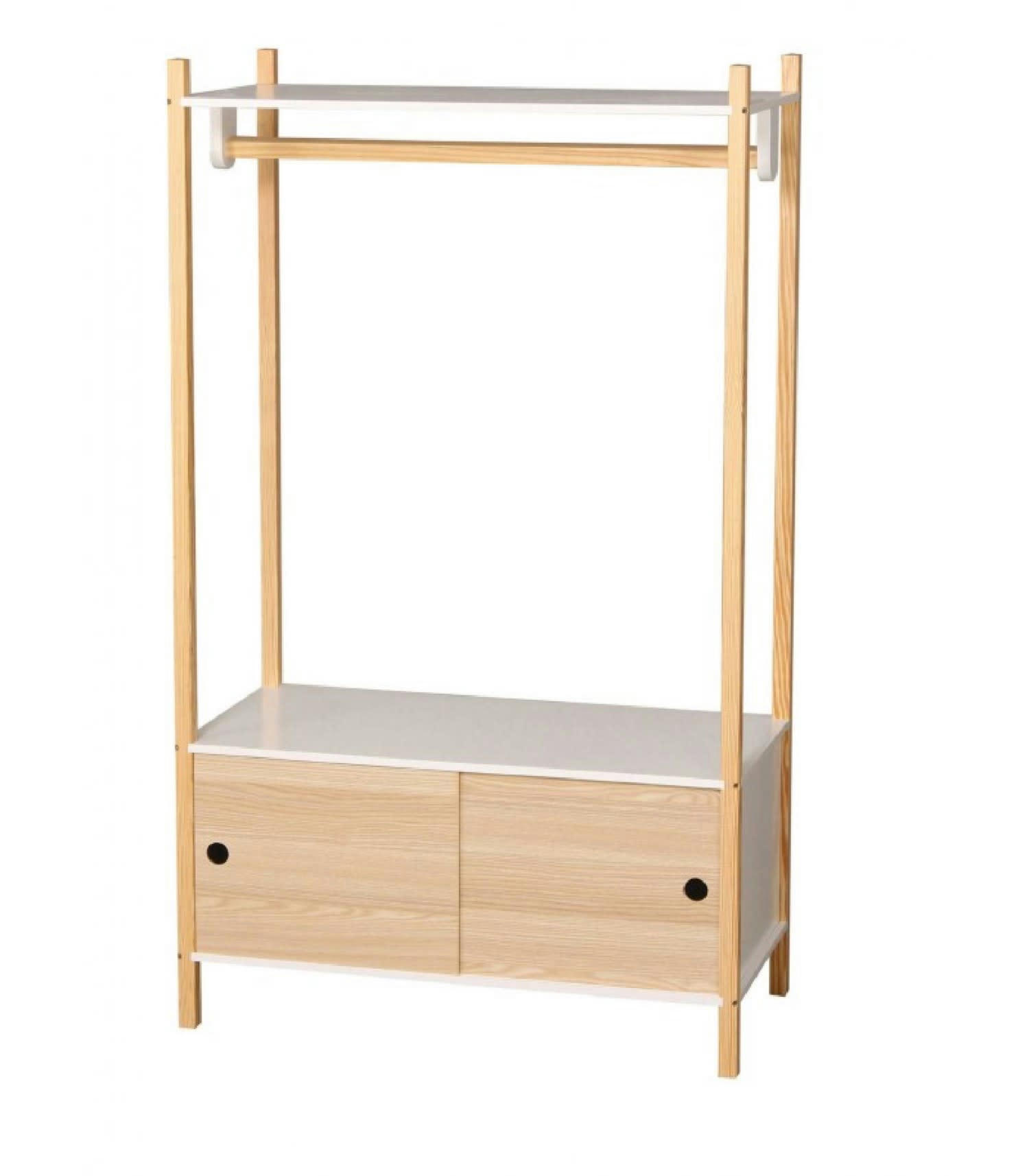 BOIS - Portant vêtements en bois + placard chambre enfant