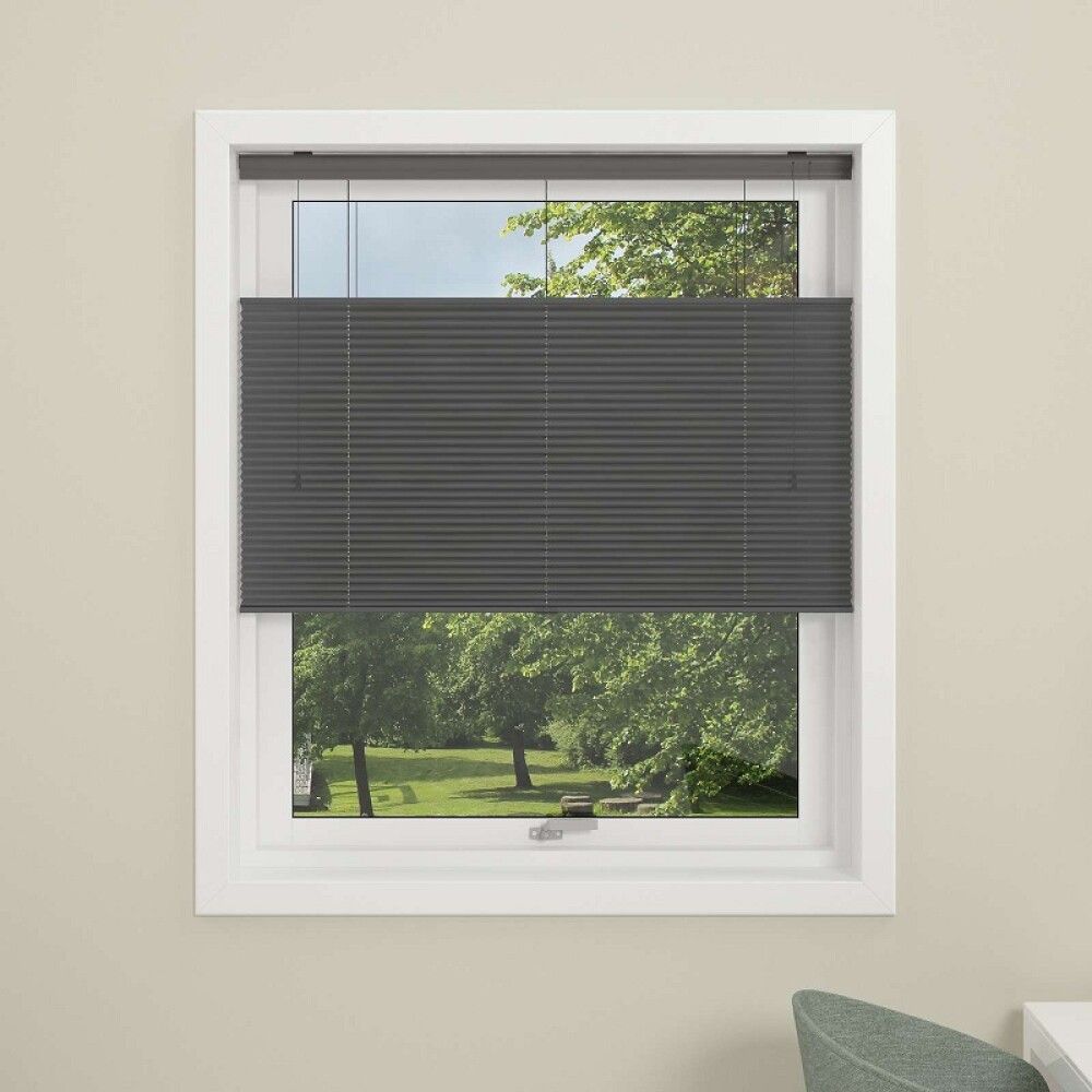 PLISSÉ TOUCH SPLIT 140X160 GRÅ