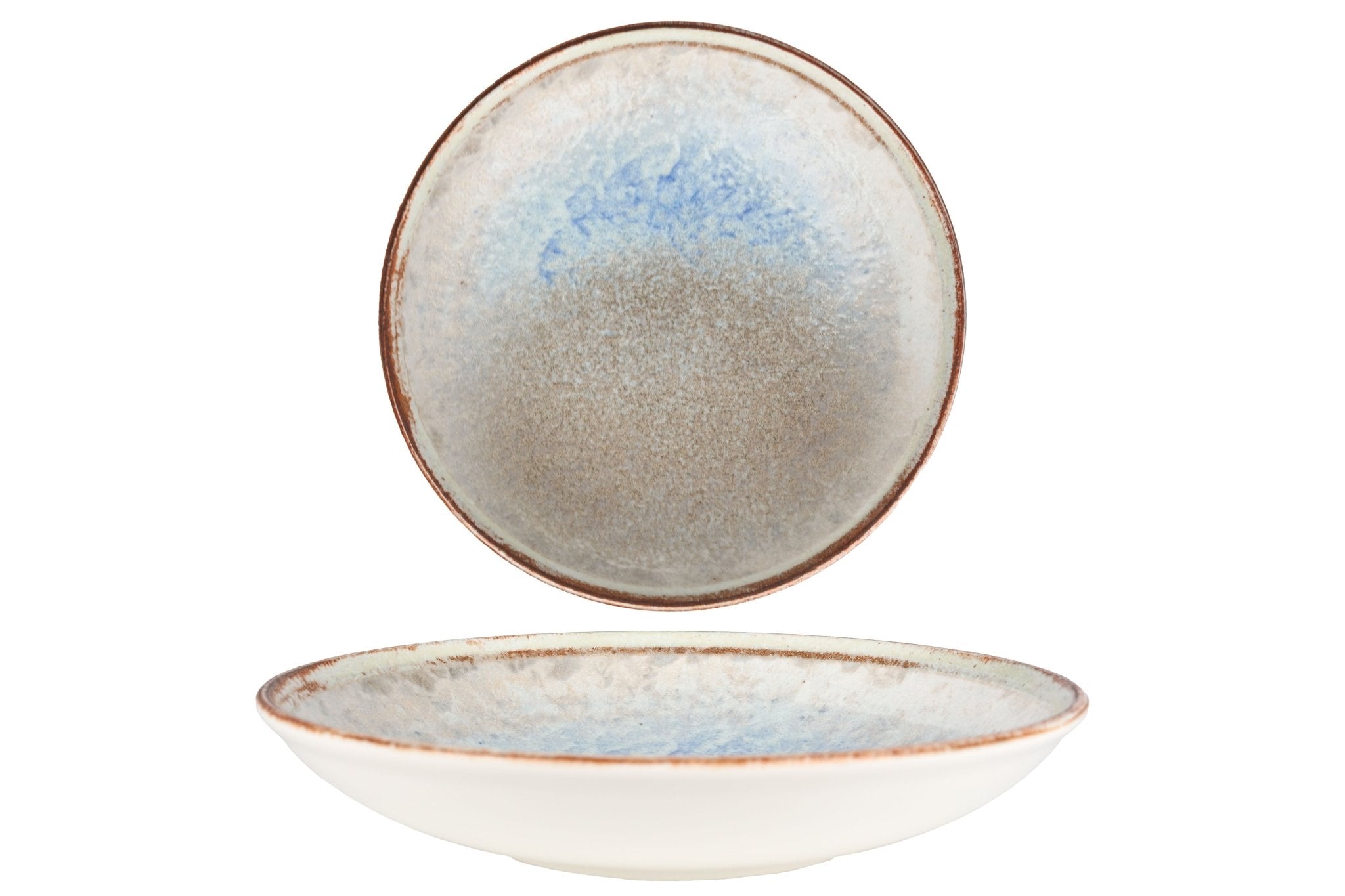 ID Fine Diep bord - Delta - Porselein - 22 cm (770cc) - set van 6