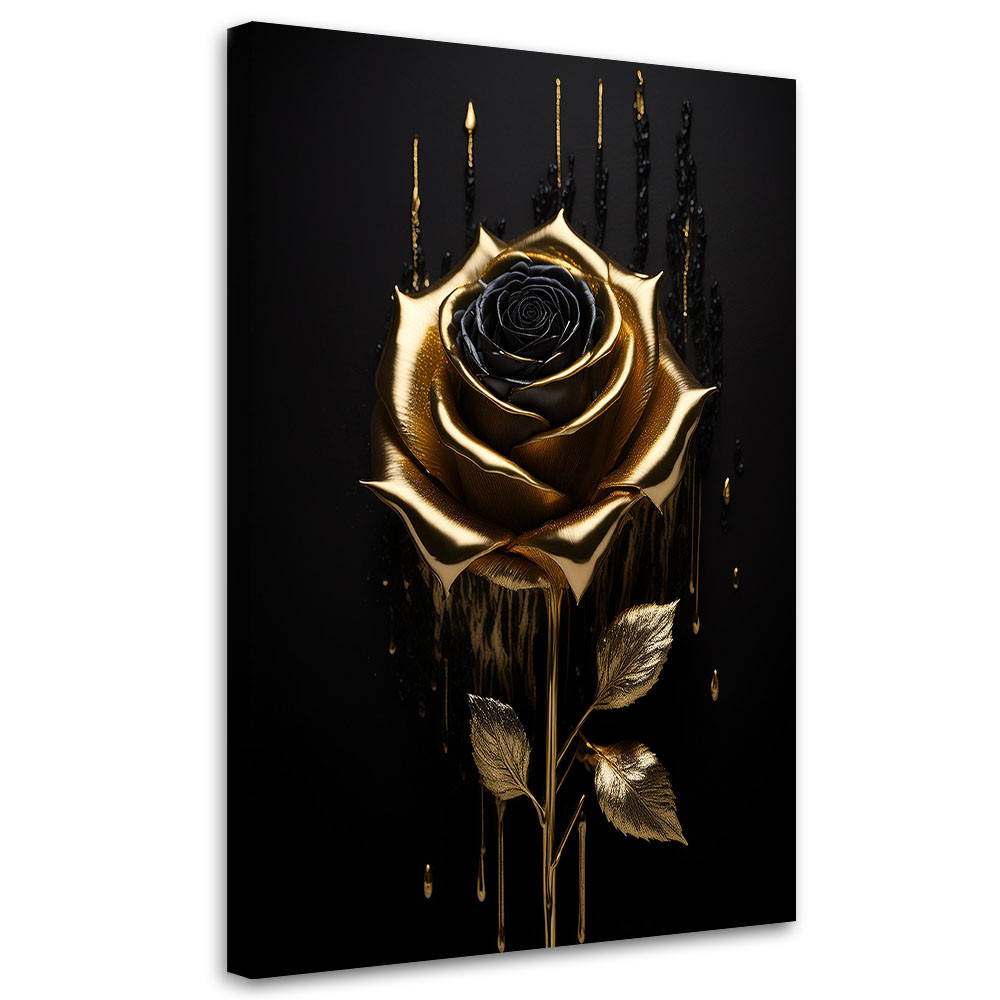 Feeby Obraz na płótnie, Złota Róża styl Loftowy 40x60