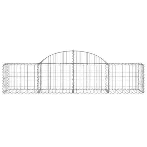 NNEVL Arched Gabion Baskets 5 pcs 200x50x40/60 cm Galvanised Iron
