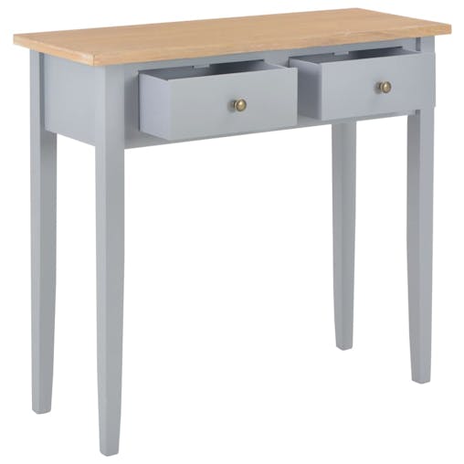 NNEVL Dressing Console Table Grey 79x30x74 cm Wood