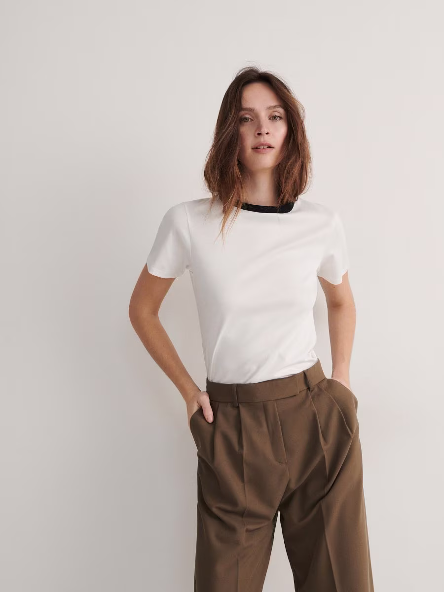 T-Shirt With Contrasting Trim