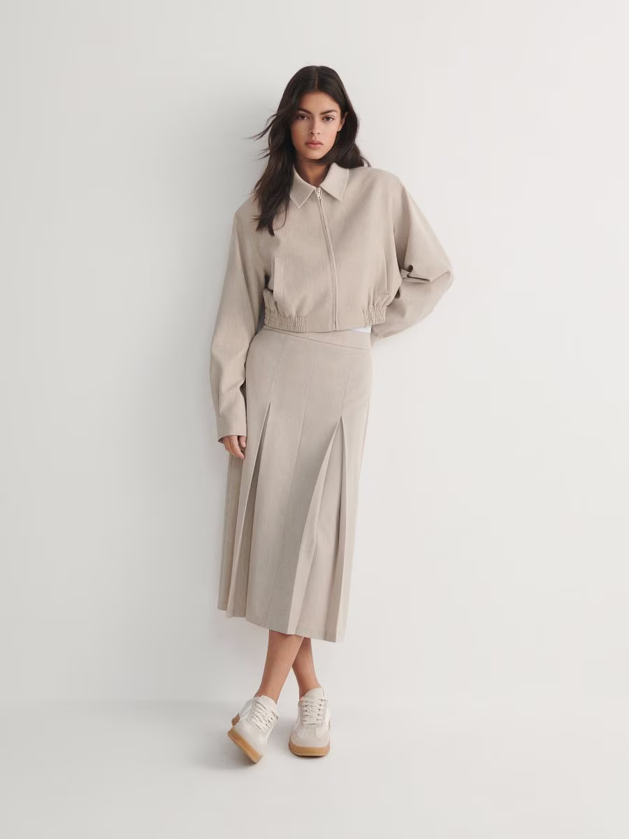 Skirt With Two Pleats