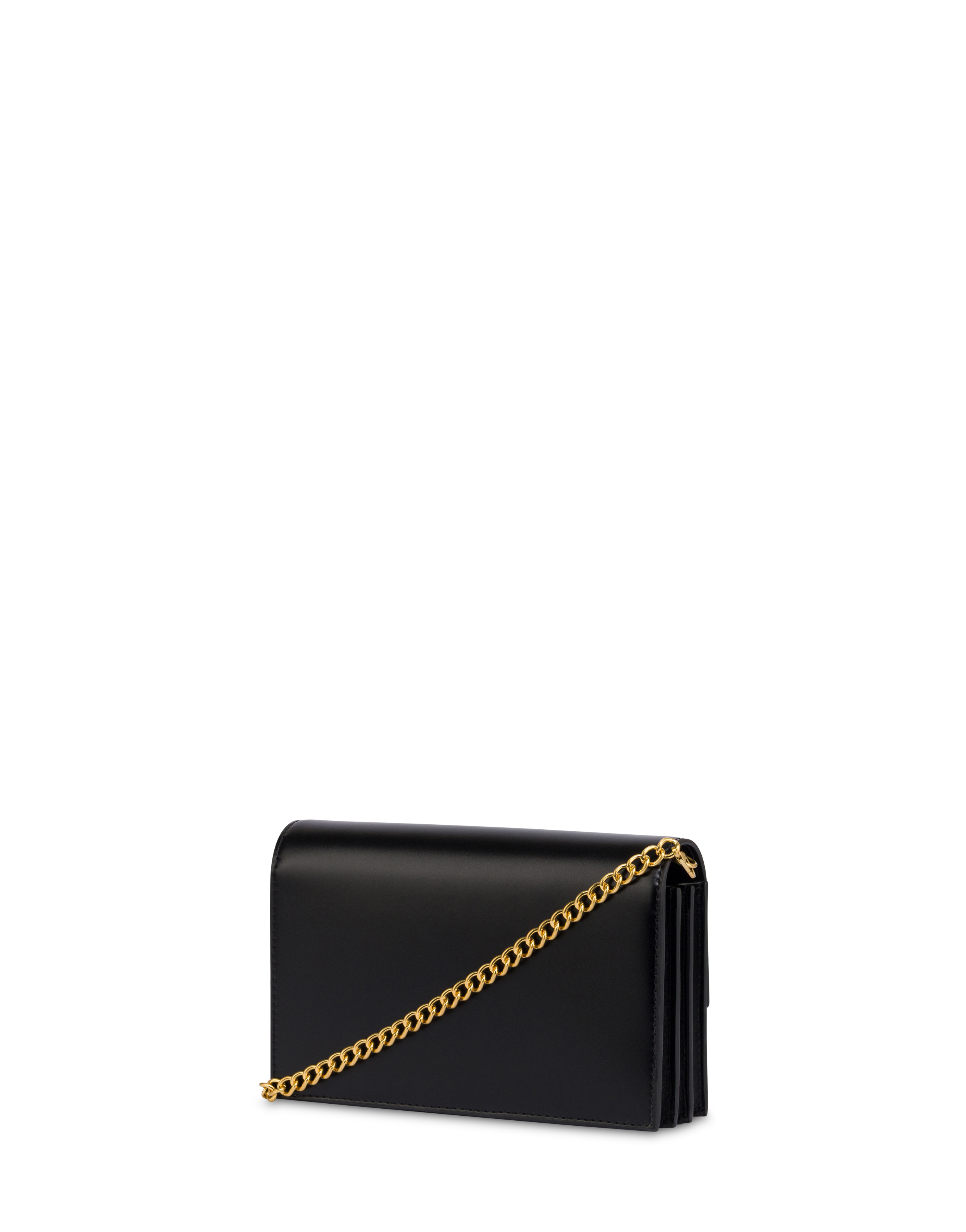 Pochette In Plain Pu Nero