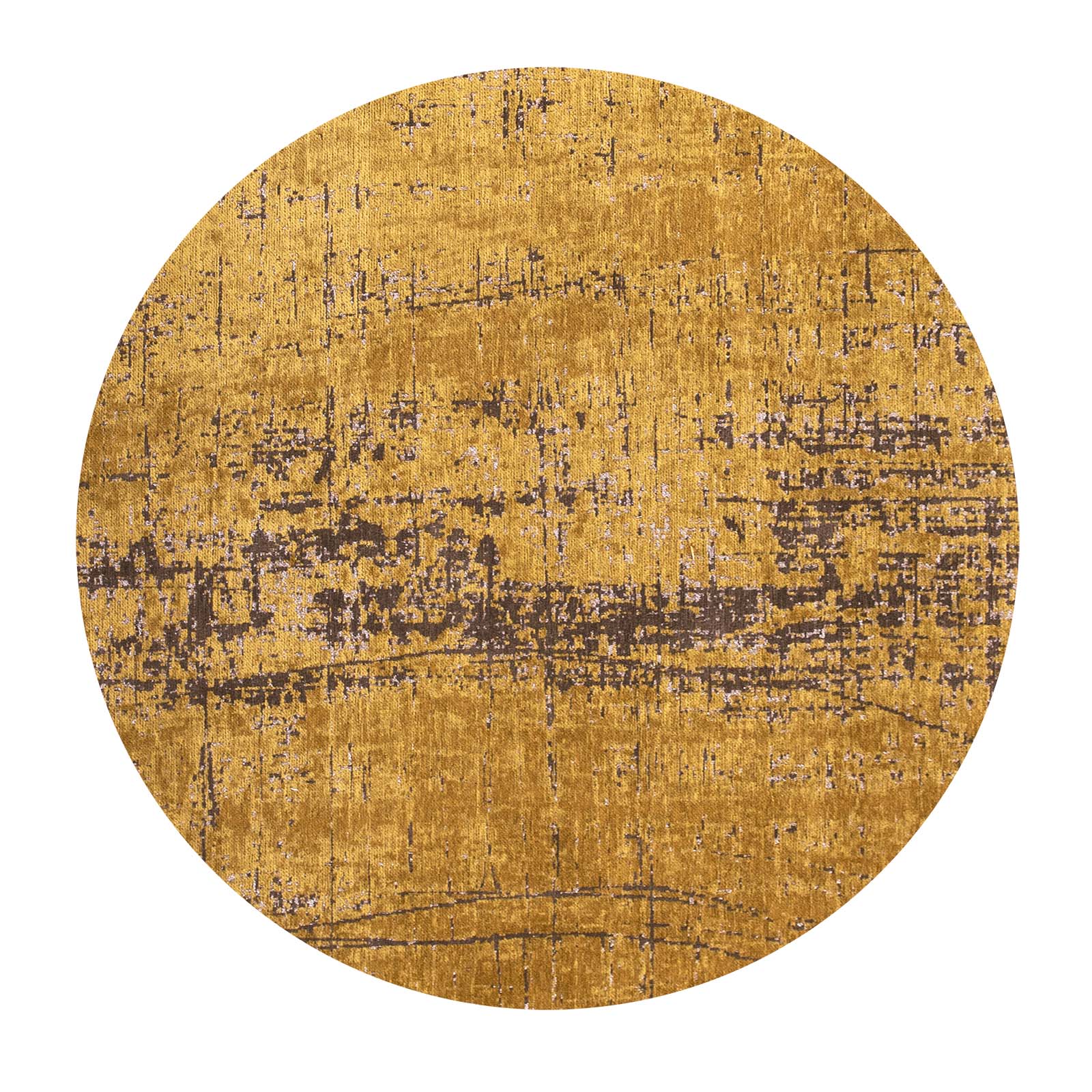 Ecorugs vloerkleed Liberty Gold - geel - 140x140cm