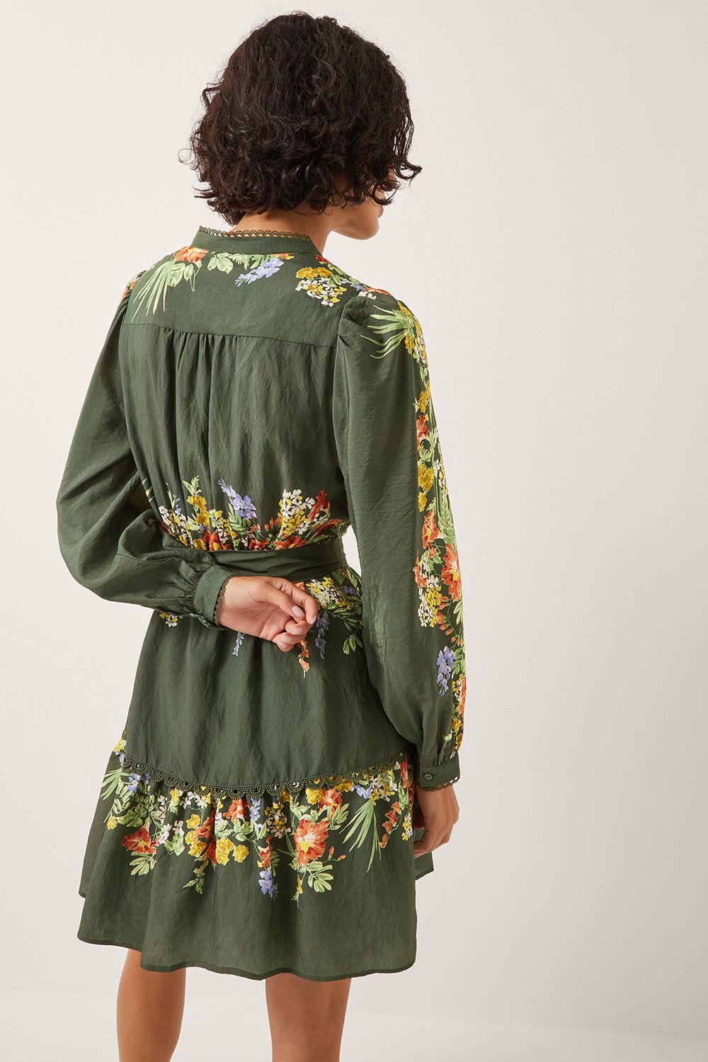 Monsoon Jesse Floral Long Sleeve Mini Dress